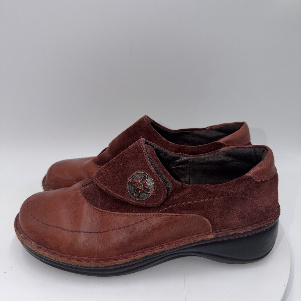 Naot Cedar Burgundy Loafer Leather Strap Bootie Flat Casual Shoes Size‎ 6-6.5
